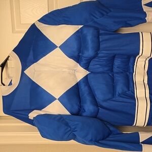 Men's blue power ranger costume